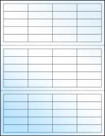 Sheet of 2" X 0.625" White Gloss Laser labels