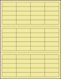 Sheet of 2" X 0.625" Pastel Yellow labels