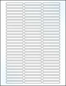 Sheet of 2.25" x 0.25" Clear Gloss Laser labels