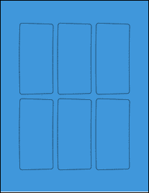 Sheet of 1.9506" x 4.0856" True Blue labels