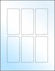 Sheet of 1.9506" x 4.0856" White Gloss Inkjet labels