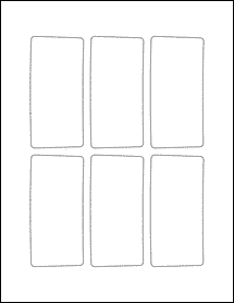 Sheet of 1.9506" x 4.0856" Standard White Matte labels