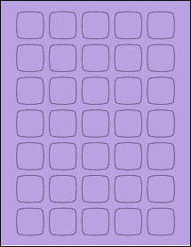 Sheet of 1.2182" x 1.2182" True Purple labels