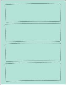 Sheet of 7.2972" x 2.3974" Pastel Green labels