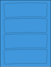 Sheet of 7.2972" x 2.3974" True Blue labels