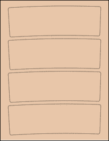 Sheet of 7.2972" x 2.3974" Light Tan labels