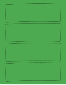 Sheet of 7.2972" x 2.3974" True Green labels