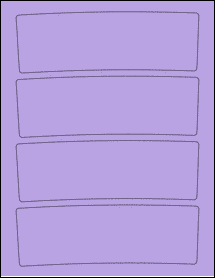 Sheet of 7.2972" x 2.3974" True Purple labels