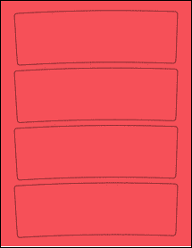 Sheet of 7.2972" x 2.3974" True Red labels
