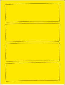 Sheet of 7.2972" x 2.3974" True Yellow labels