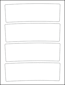 Sheet of 7.2972" x 2.3974" Standard White Matte labels