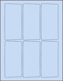 Sheet of 2.3471" x 4.987" Pastel Blue labels