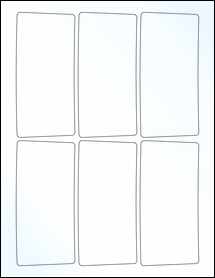 Sheet of 2.3471" x 4.987" Clear Gloss Laser labels
