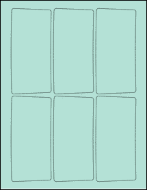 Sheet of 2.3471" x 4.987" Pastel Green labels