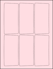 Sheet of 2.3471" x 4.987" Pastel Pink labels