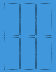Sheet of 2.3471" x 4.987" True Blue labels
