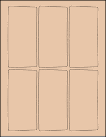 Sheet of 2.3471" x 4.987" Light Tan labels