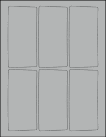 Sheet of 2.3471" x 4.987" True Gray labels