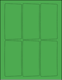 Sheet of 2.3471" x 4.987" True Green labels