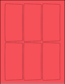 Sheet of 2.3471" x 4.987" True Red labels
