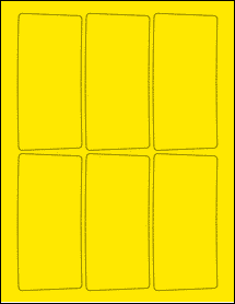 Sheet of 2.3471" x 4.987" True Yellow labels
