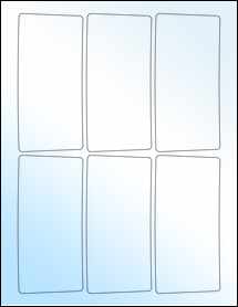 Sheet of 2.3471" x 4.987" White Gloss Laser labels