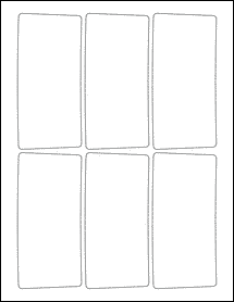 Sheet of 2.3471" x 4.987" Standard White Matte labels
