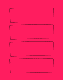 Sheet of 5.9895" x 2.056" Fluorescent Pink labels