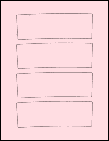 Sheet of 5.9895" x 2.056" Pastel Pink labels