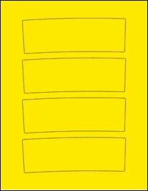 Sheet of 5.9895" x 2.056" True Yellow labels