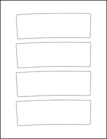 Sheet of 5.9895" x 2.056" Standard White Matte labels
