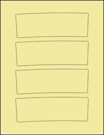 Sheet of 5.9895" x 2.056" Pastel Yellow labels