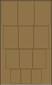 Sheet of 2.6722" x 4" Brown Kraft labels