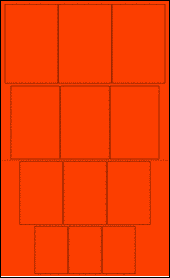 Sheet of 2.6722" x 4" Fluorescent Red labels