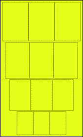 Sheet of 2.6722" x 4" Fluorescent Yellow labels