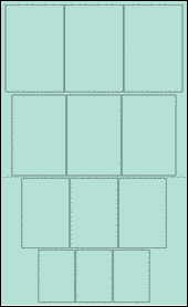 Sheet of 2.6722" x 4" Pastel Green labels