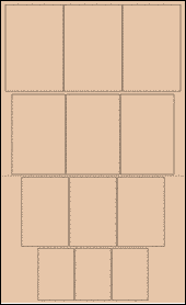 Sheet of 2.6722" x 4" Light Tan labels