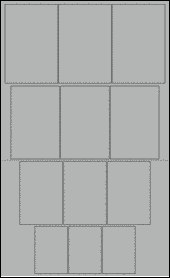 Sheet of 2.6722" x 4" True Gray labels