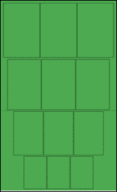 Sheet of 2.6722" x 4" True Green labels