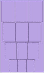 Sheet of 2.6722" x 4" True Purple labels