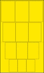 Sheet of 2.6722" x 4" True Yellow labels