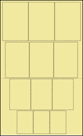 Sheet of 2.6722" x 4" Pastel Yellow labels