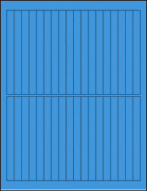 Sheet of 0.43307" x 4.875" True Blue labels