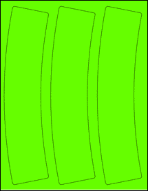 Sheet of 2.5749" x 10.3397" Fluorescent Green labels