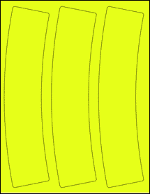 Sheet of 2.5749" x 10.3397" Fluorescent Yellow labels