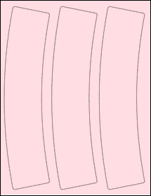 Sheet of 2.5749" x 10.3397" Pastel Pink labels