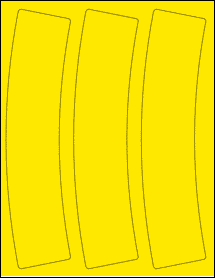 Sheet of 2.5749" x 10.3397" True Yellow labels