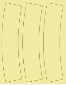 Sheet of 2.5749" x 10.3397" Pastel Yellow labels