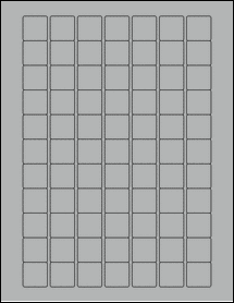 Sheet of 0.9" x 0.9" True Gray labels
