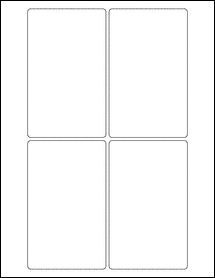 Sheet of 3.125" x 5.125"  labels